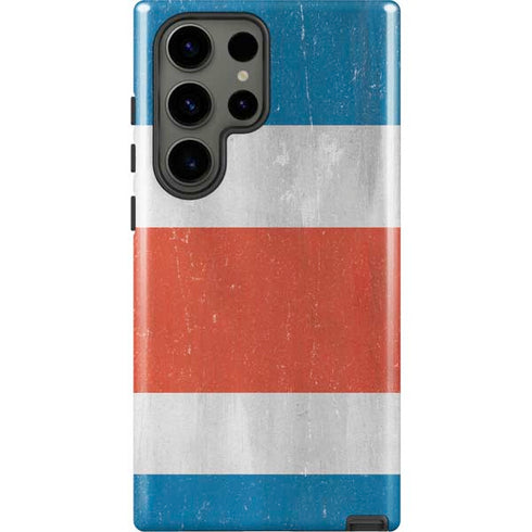 Costa Rican Flag Distressed Galaxy S23 Ultra Pro Case